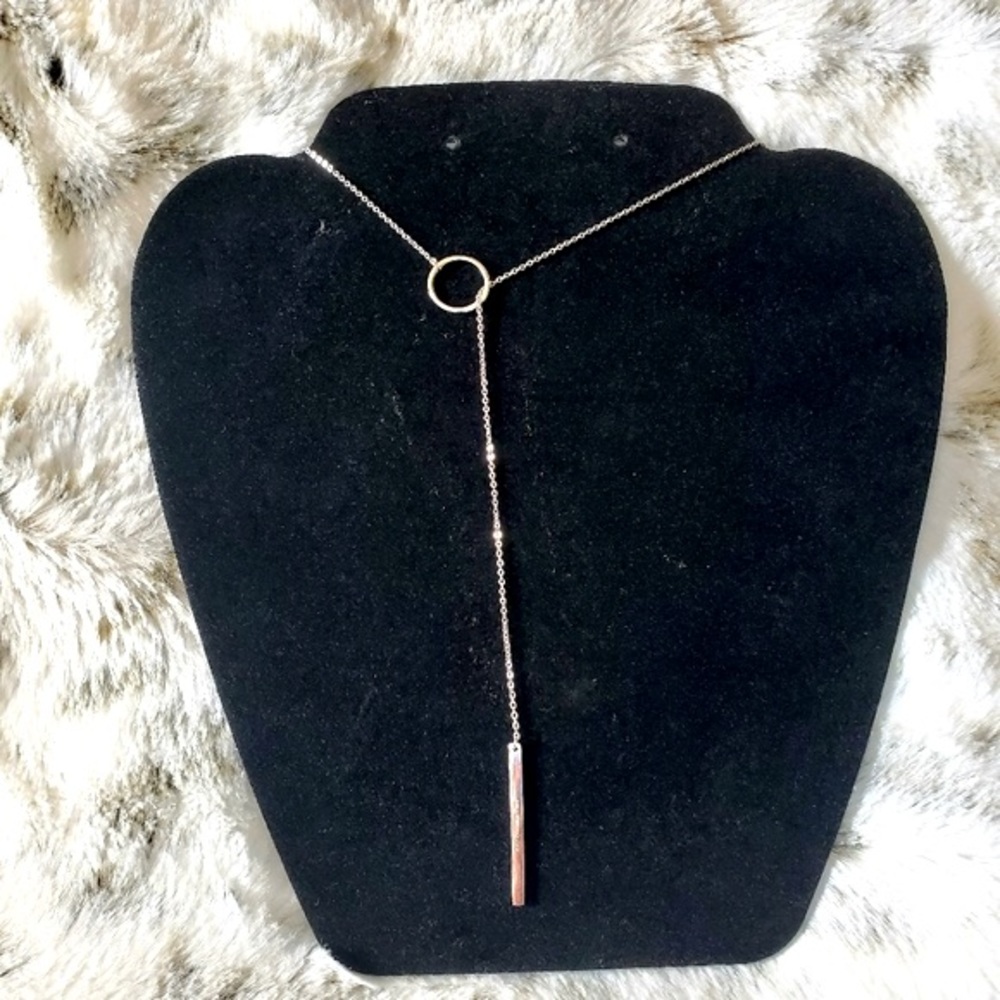 STERLING SILVER Lariat Necklace NWOT